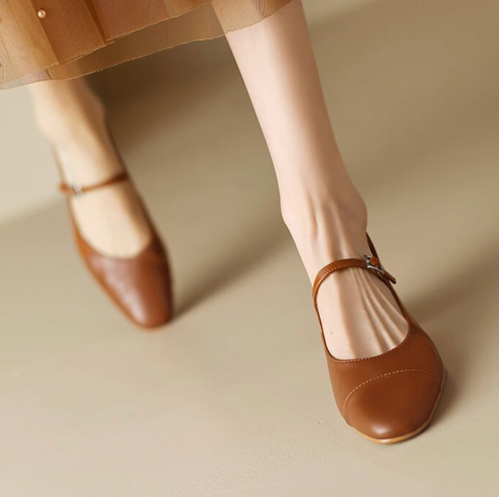Zapato Mary Jane - Tacón de bloque para máxima tracción y equilibrio.