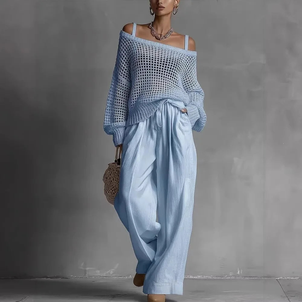 Conjunto Knit de 2 Piezas — Elegancia relajada con esencia artesanal