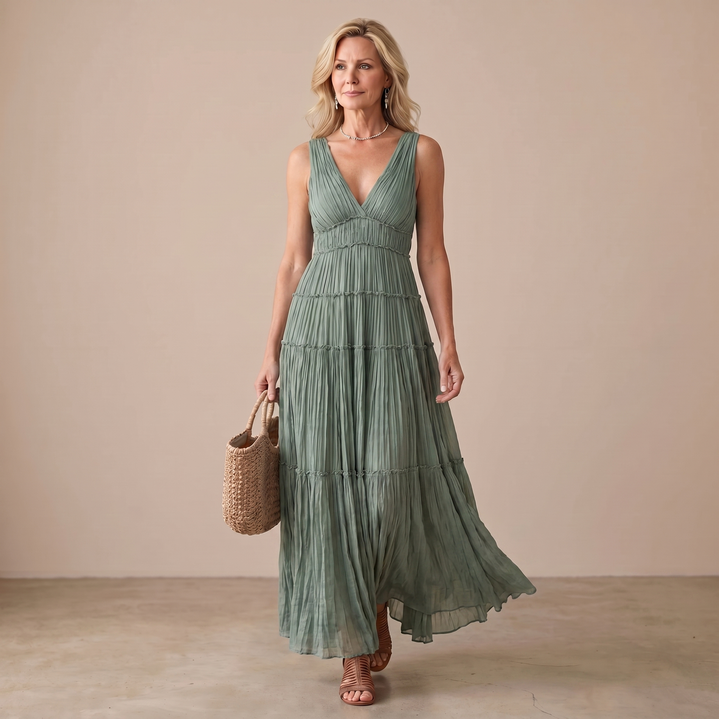 Vestido Regina - Diseño maxi que estiliza visualmente la figura