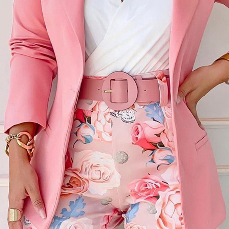 Conjunto Floral Chic™ – Elegancia Sofisticada para Brillar en Cualquier Ocasión