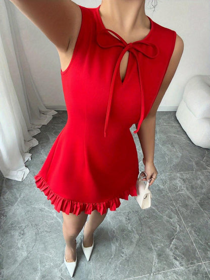 Vestido Scarlet Muse™ – Elegancia Coqueta que Roba Miradas