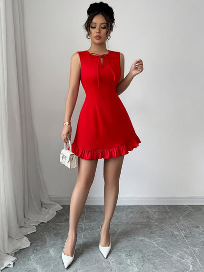 Vestido Scarlet Muse™ – Elegancia Coqueta que Roba Miradas