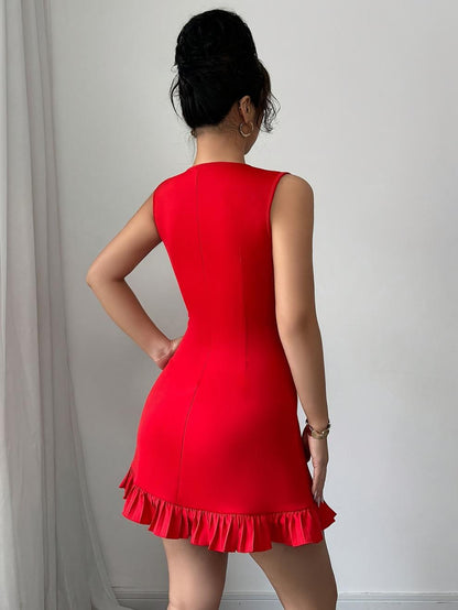 Vestido Scarlet Muse™ – Elegancia Coqueta que Roba Miradas