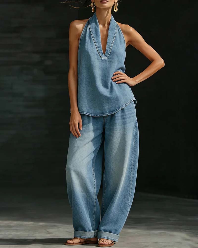 Conjunto Denim Riviera™ – Sofisticación Relajada para Cada Día