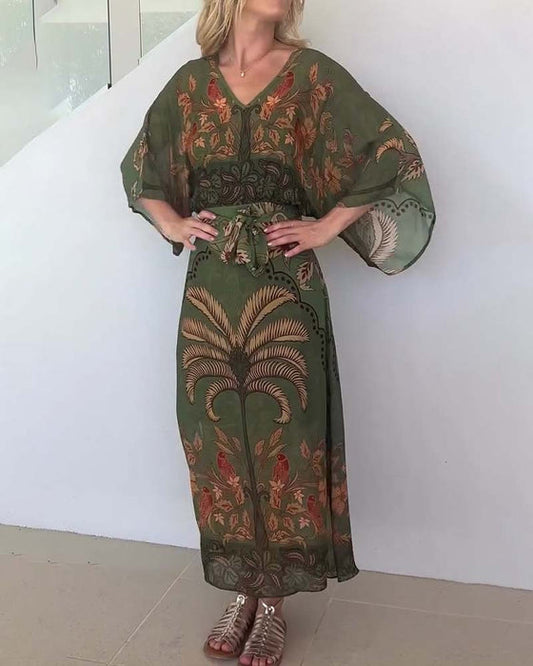 Vestido Selva Étnica™ – Elegancia Bohemia con Espíritu Natural