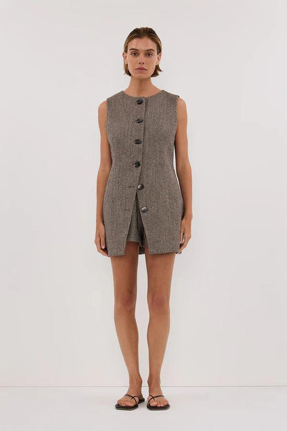 Conjunto Frankie Choc Tweed™ – Sofisticación Tailored en Dos Piezas