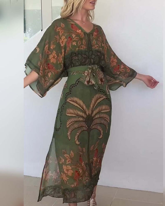 Vestido Selva Étnica™ – Elegancia Bohemia con Espíritu Natural