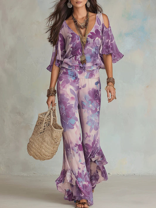 Set Bohemian Floral - La Elegancia del Verano en Dos Piezas