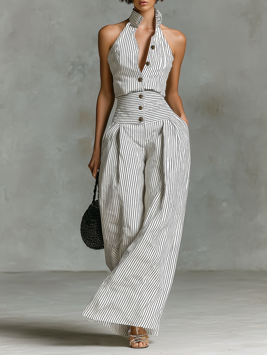Mono Linen Stripes™ - Tejido de lino fresco y transpirable