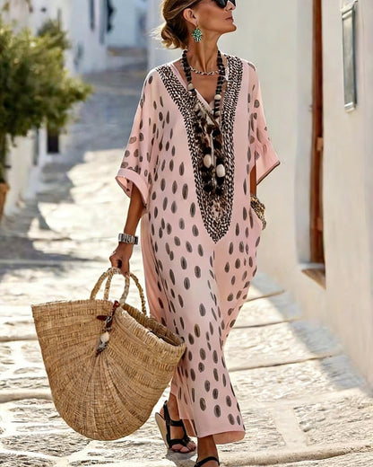 Vestido de Lunares con Escote en V -  Tu Esencial para el Verano