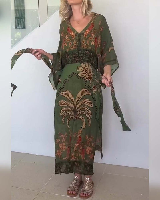 Vestido Selva Étnica™ – Elegancia Bohemia con Espíritu Natural