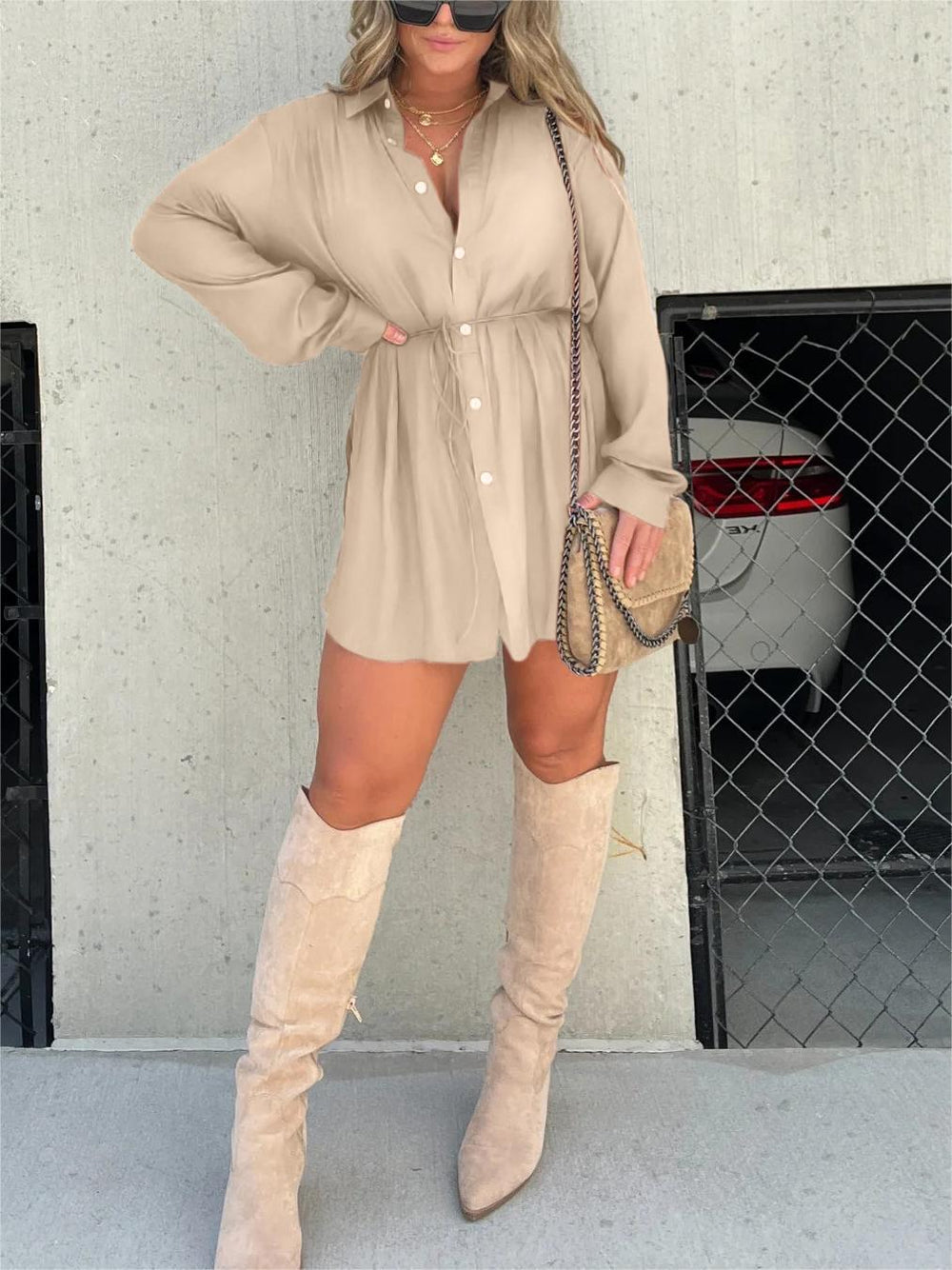 Vestido Satin Chic™ – Elegancia Relajada con un Toque de Glamour