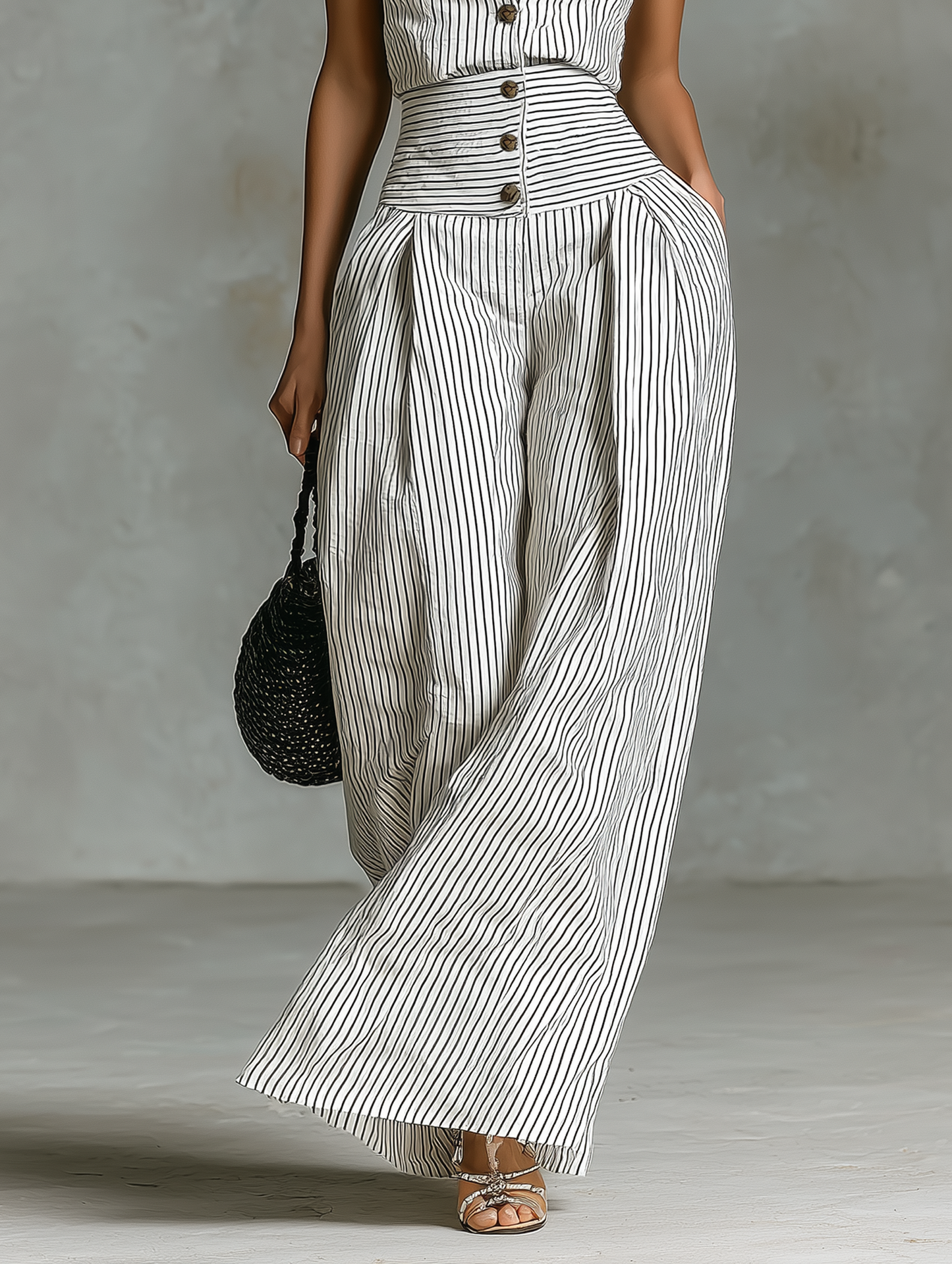 Mono Linen Stripes™ - Tejido de lino fresco y transpirable