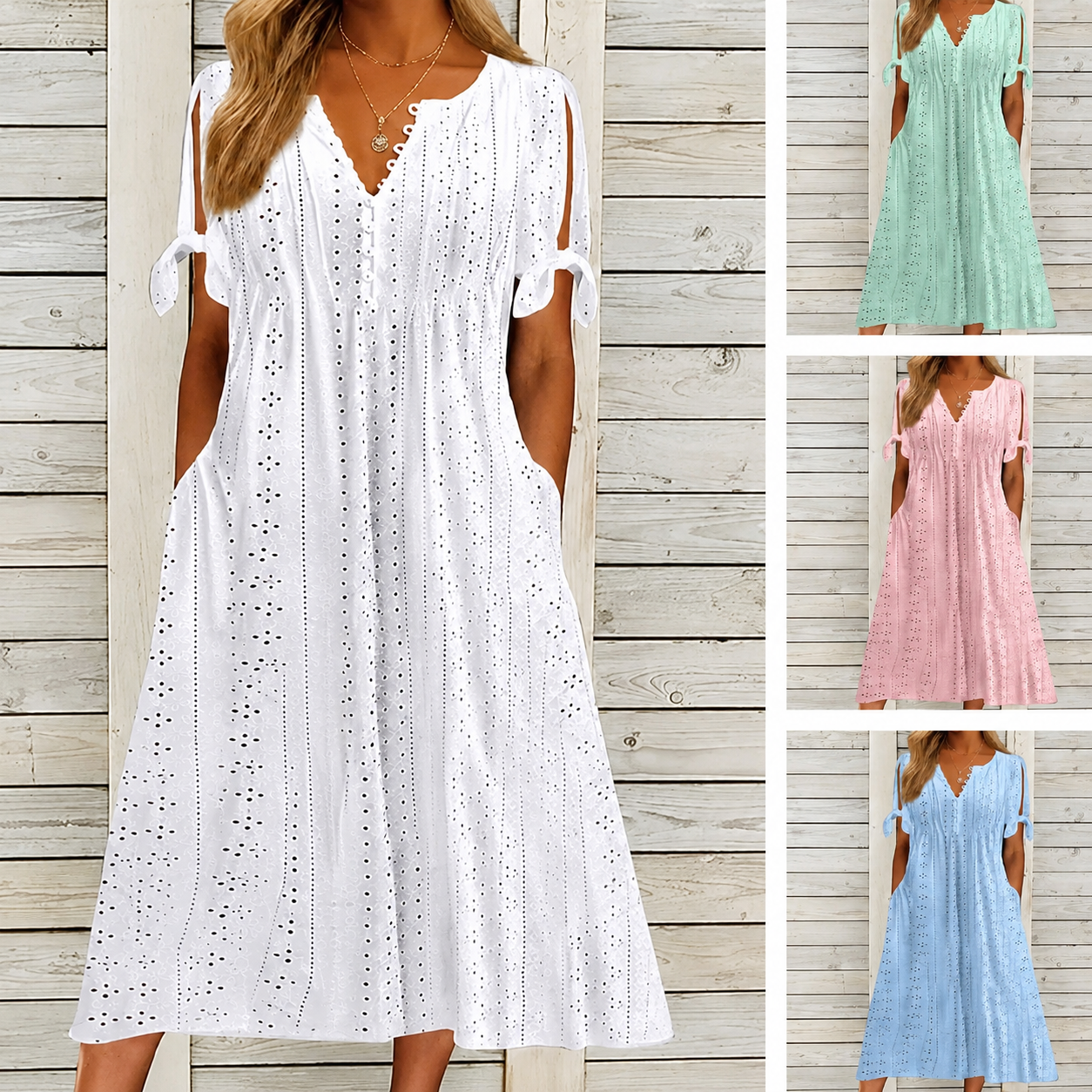 Vestido Romántico Bordado™ - Frescura y elegancia para tus días más especiales.