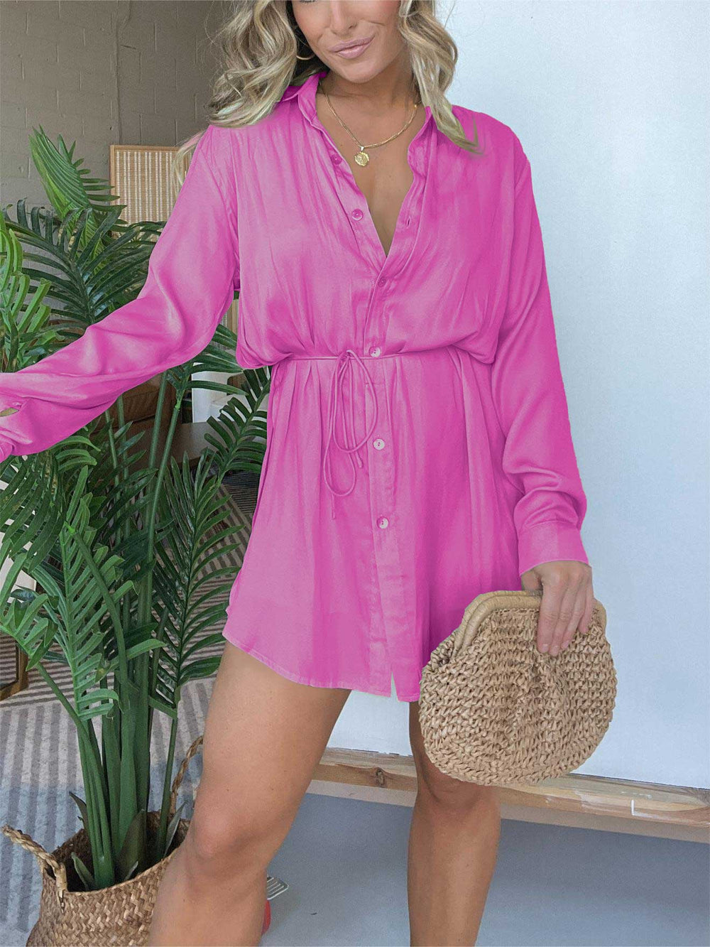 Vestido Satin Chic™ – Elegancia Relajada con un Toque de Glamour