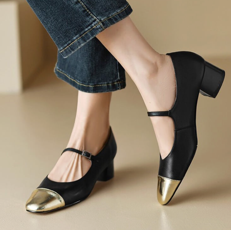 Zapato Mary Jane - Tacón de bloque para máxima tracción y equilibrio.