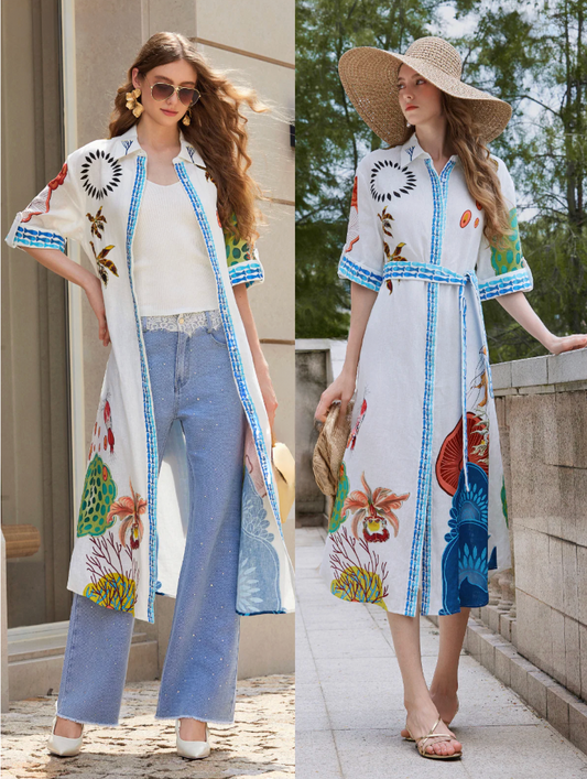 Vestido Kimono - Silueta relajada y favorecedora