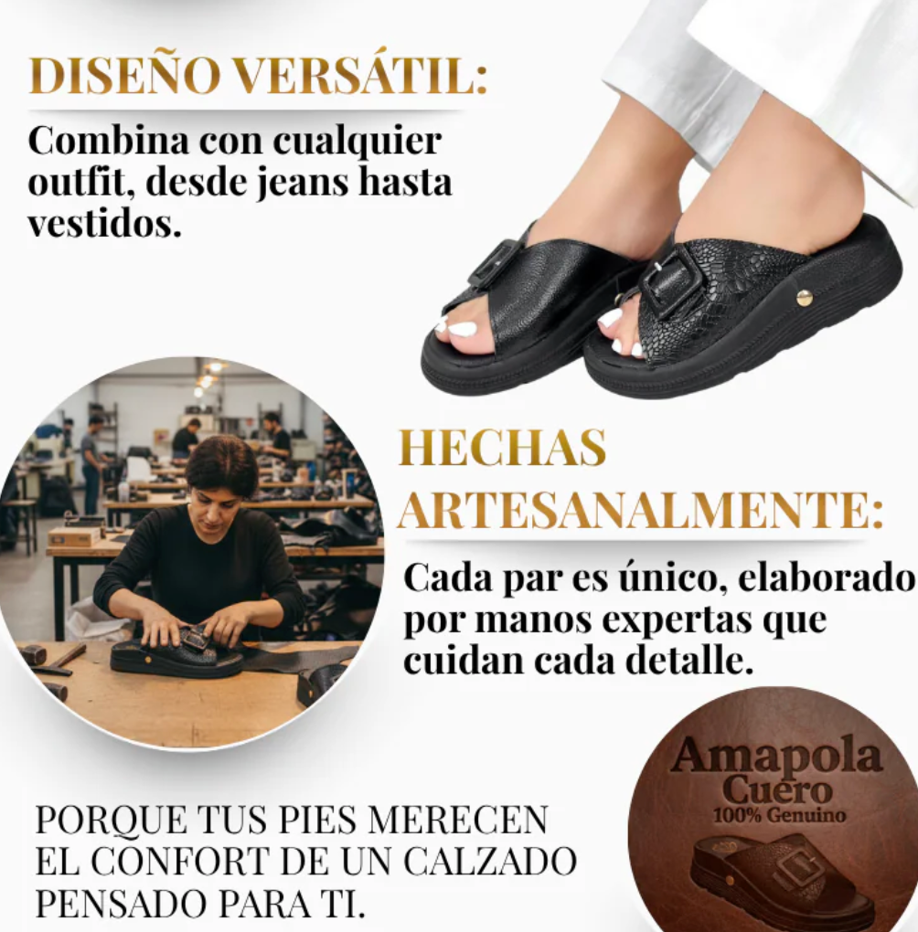 Sandalias Amapola™ - Cuentan con una plantilla ortopédica que cuida cada paso