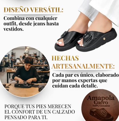 Sandalias Amapola™ - Cuentan con una plantilla ortopédica que cuida cada paso