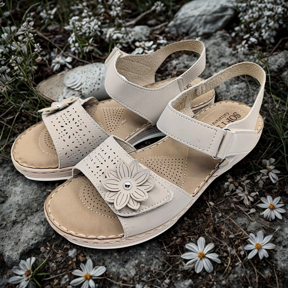 Sandalias Floral Elegance™ - Confort Anatómico Superior