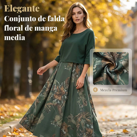 Conjunto Vintage de Dos Piezas — Elegancia que fluye contigo