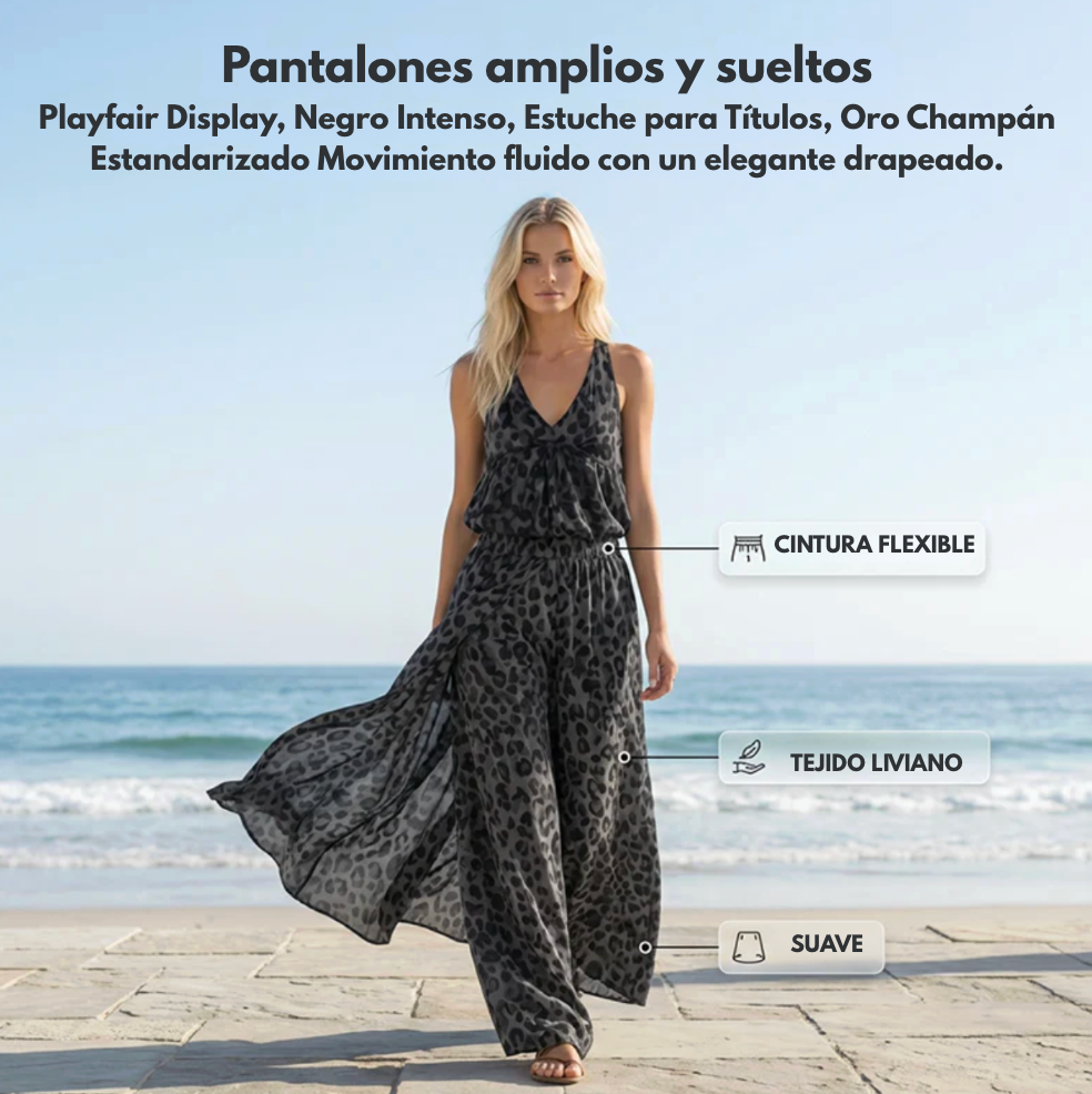 Conjunto Animal Print -Silueta fluida y estilizada
