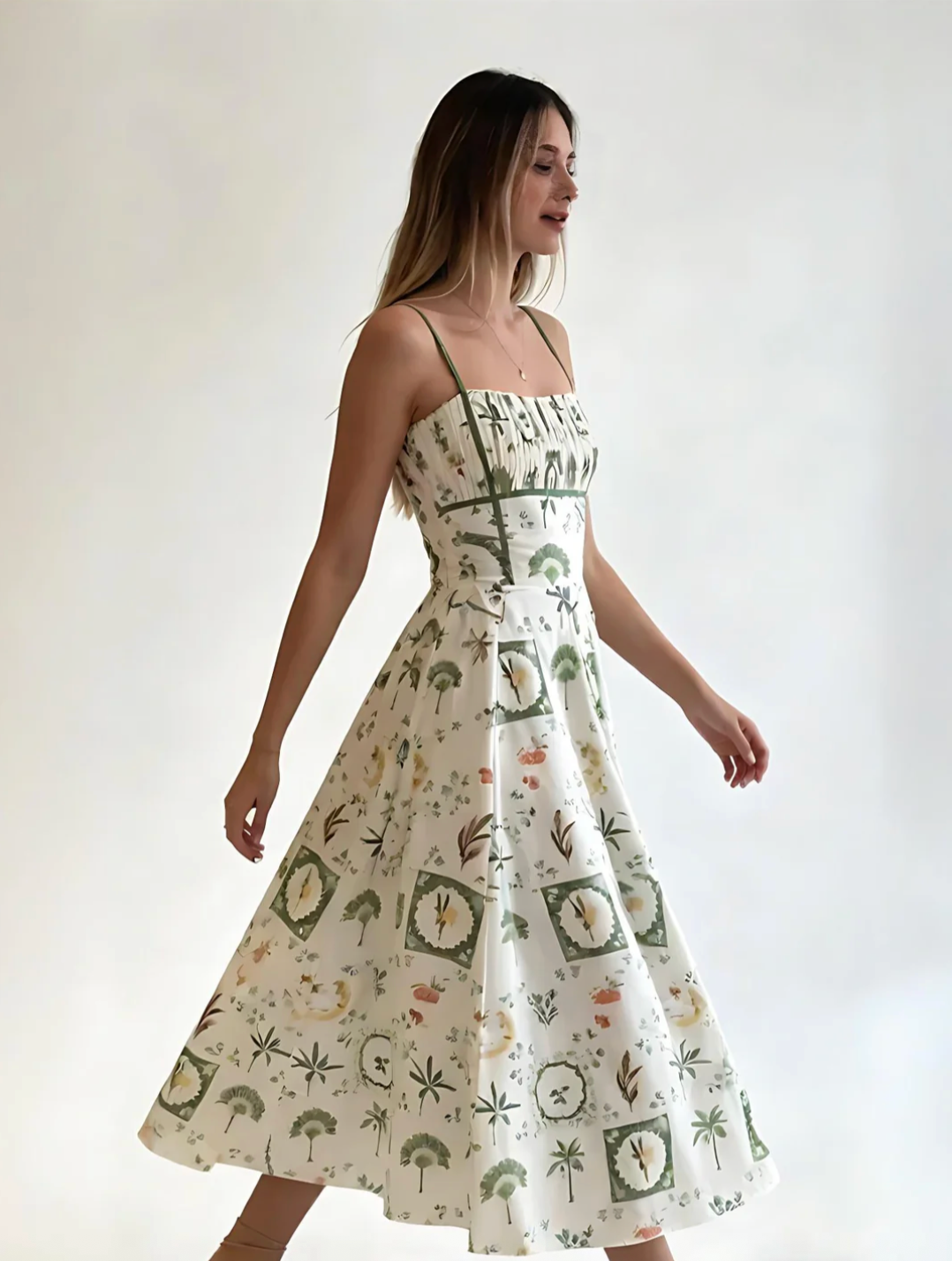 Vestido Inti - Escote recto sofisticado
