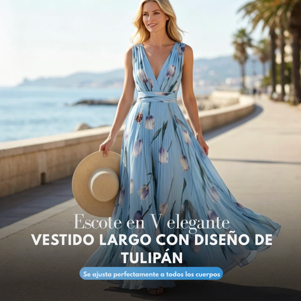 Vestido Flora -  Silueta alargada y estilizada