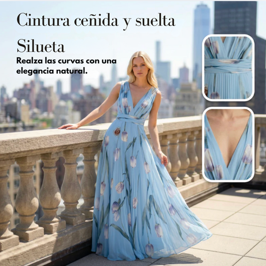 Vestido Flora -  Silueta alargada y estilizada