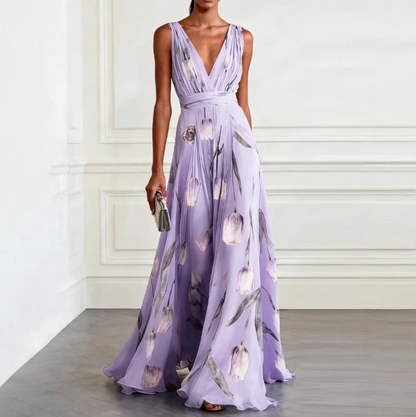 Vestido Flora -  Silueta alargada y estilizada