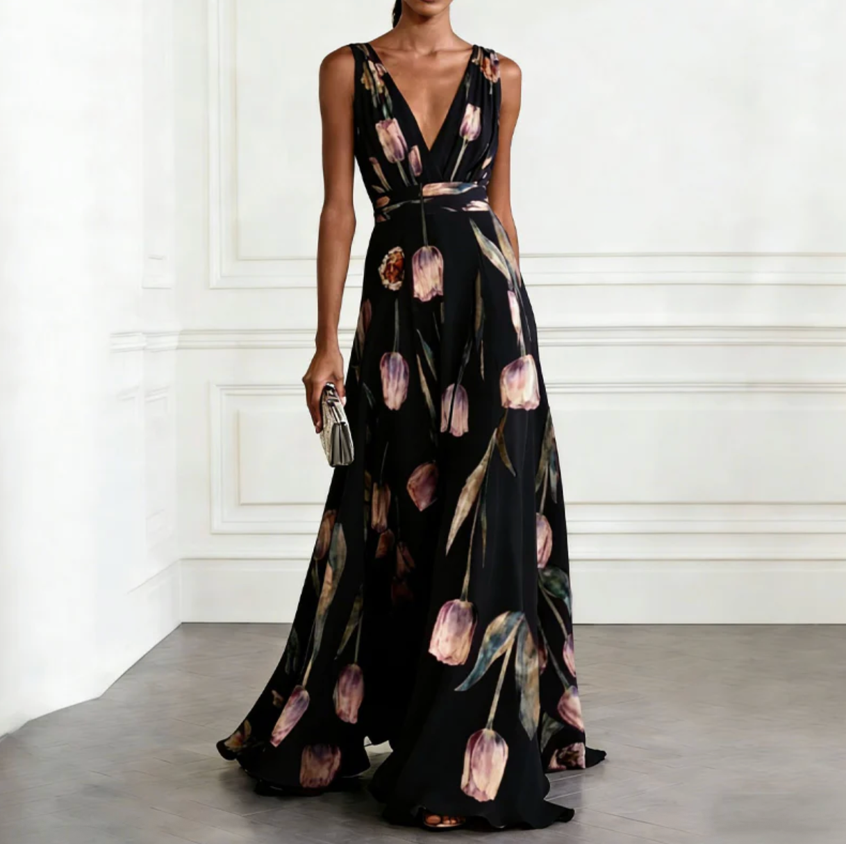 Vestido Flora -  Silueta alargada y estilizada