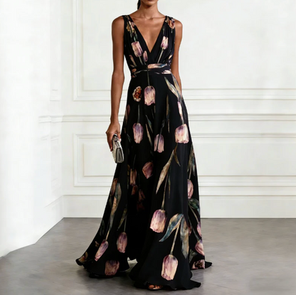 Vestido Flora -  Silueta alargada y estilizada