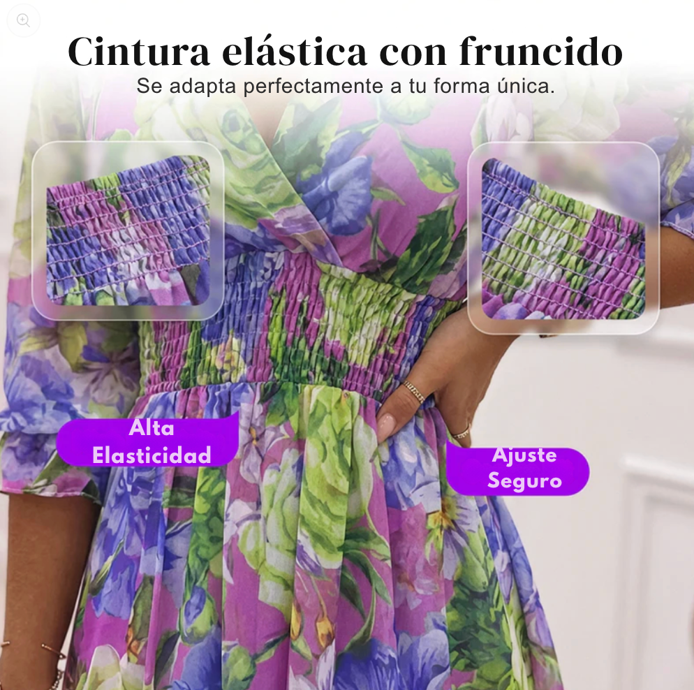 Vestido Floral Elegance - Excelente transpirabilidad