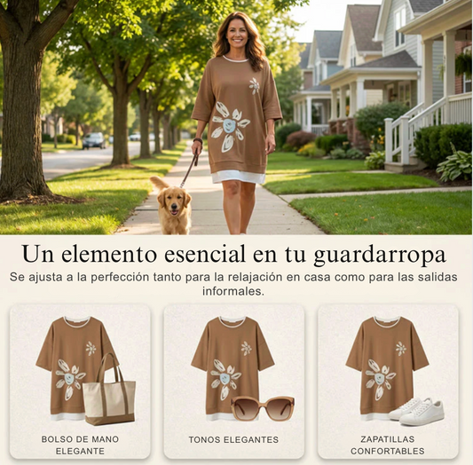 Vestido Flower - Corte oversize cómodo y favorecedor