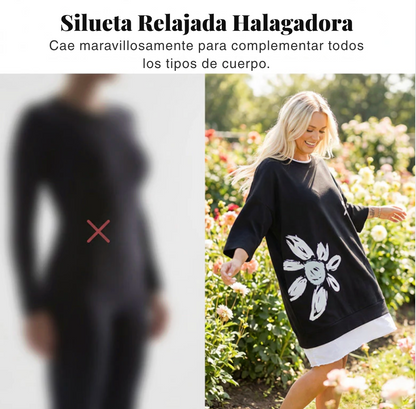 Vestido Flower - Corte oversize cómodo y favorecedor