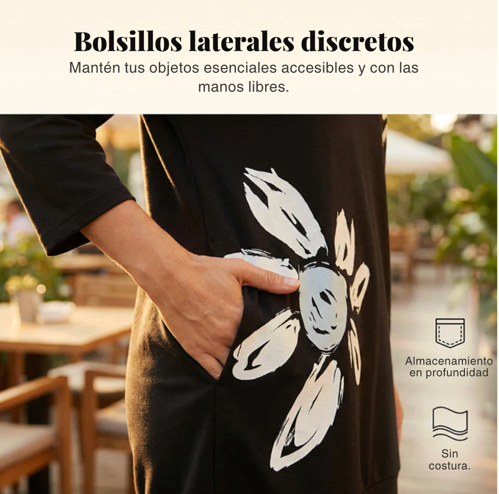 Vestido Flower - Corte oversize cómodo y favorecedor