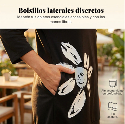 Vestido Flower - Corte oversize cómodo y favorecedor
