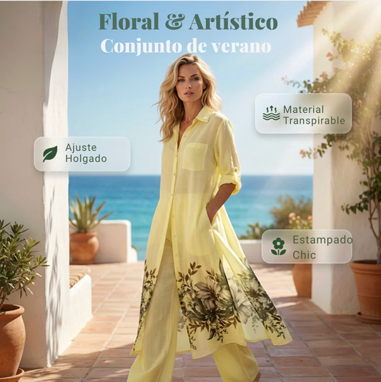 Conjunto Botanical - Tejido ligero y fresco para máximo confort