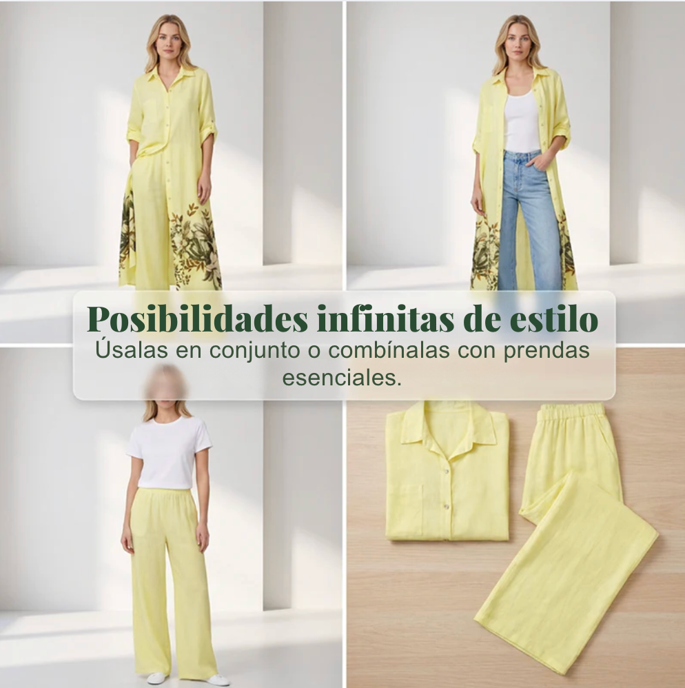 Conjunto Botanical - Tejido ligero y fresco para máximo confort