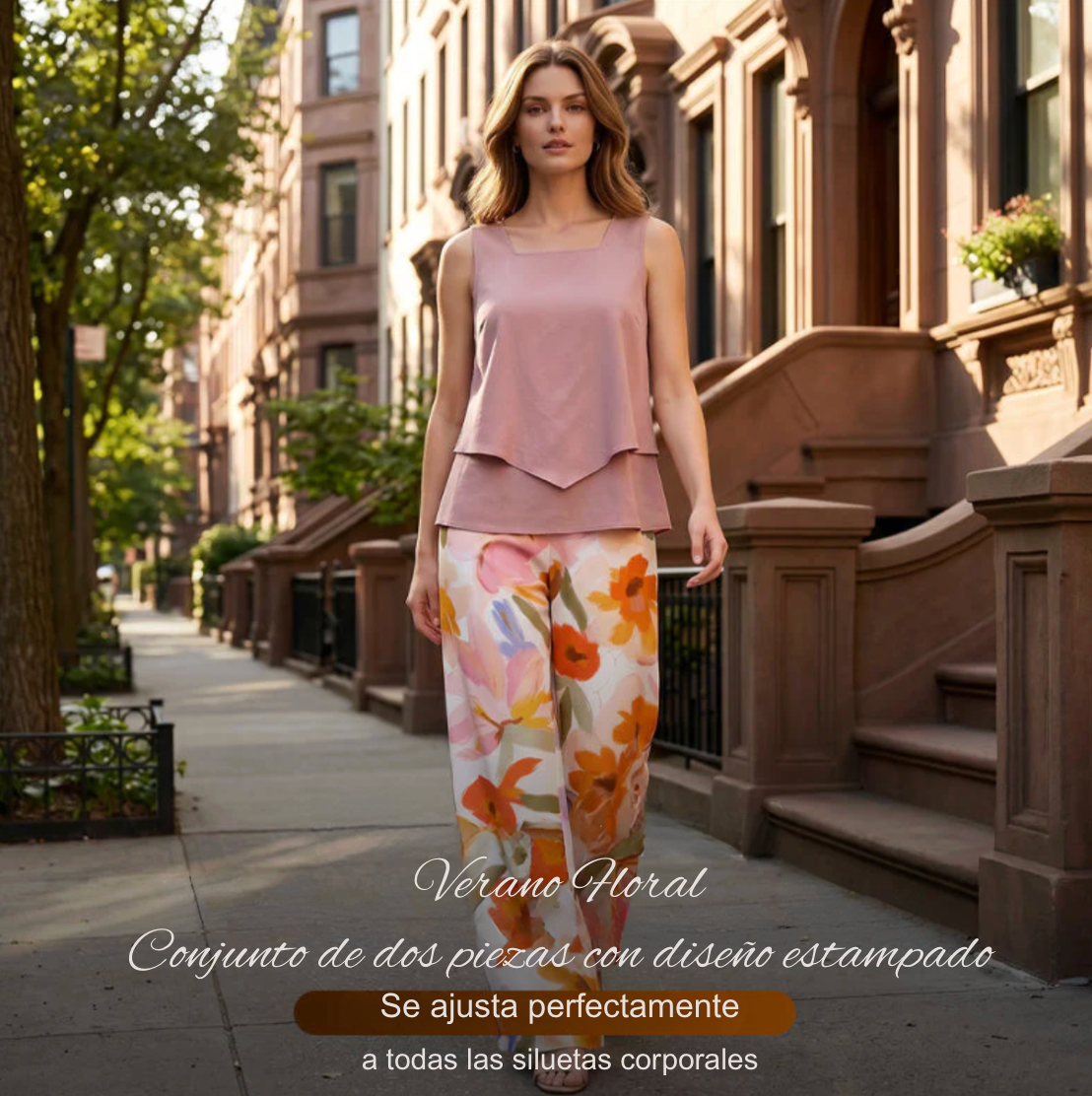 Conjunto Bloom Essence™ – Frescura Floral con Elegancia Relajada