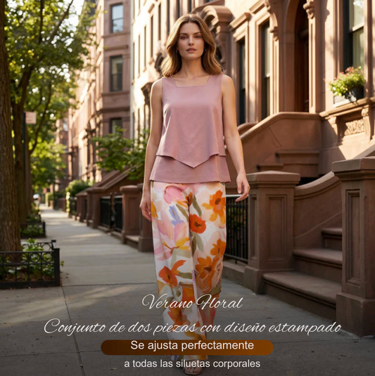 Conjunto Bloom Essence™ – Frescura Floral con Elegancia Relajada
