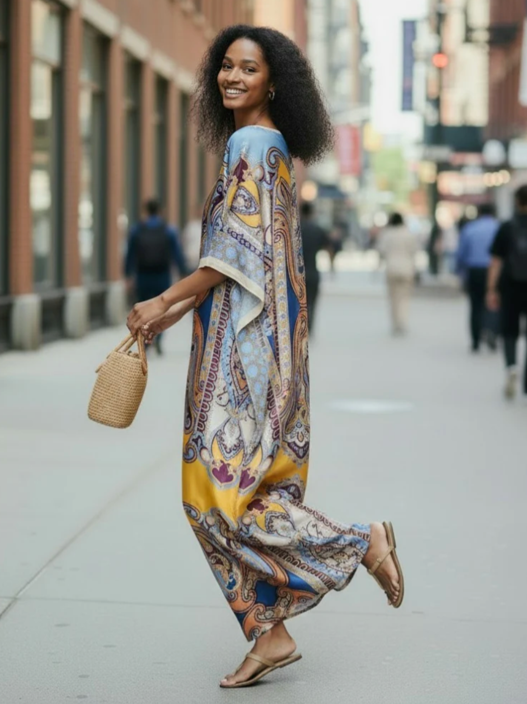 Vestido Kaftán Brisa Exótica™ – Elegancia Relajada para Destacar con Naturalidad