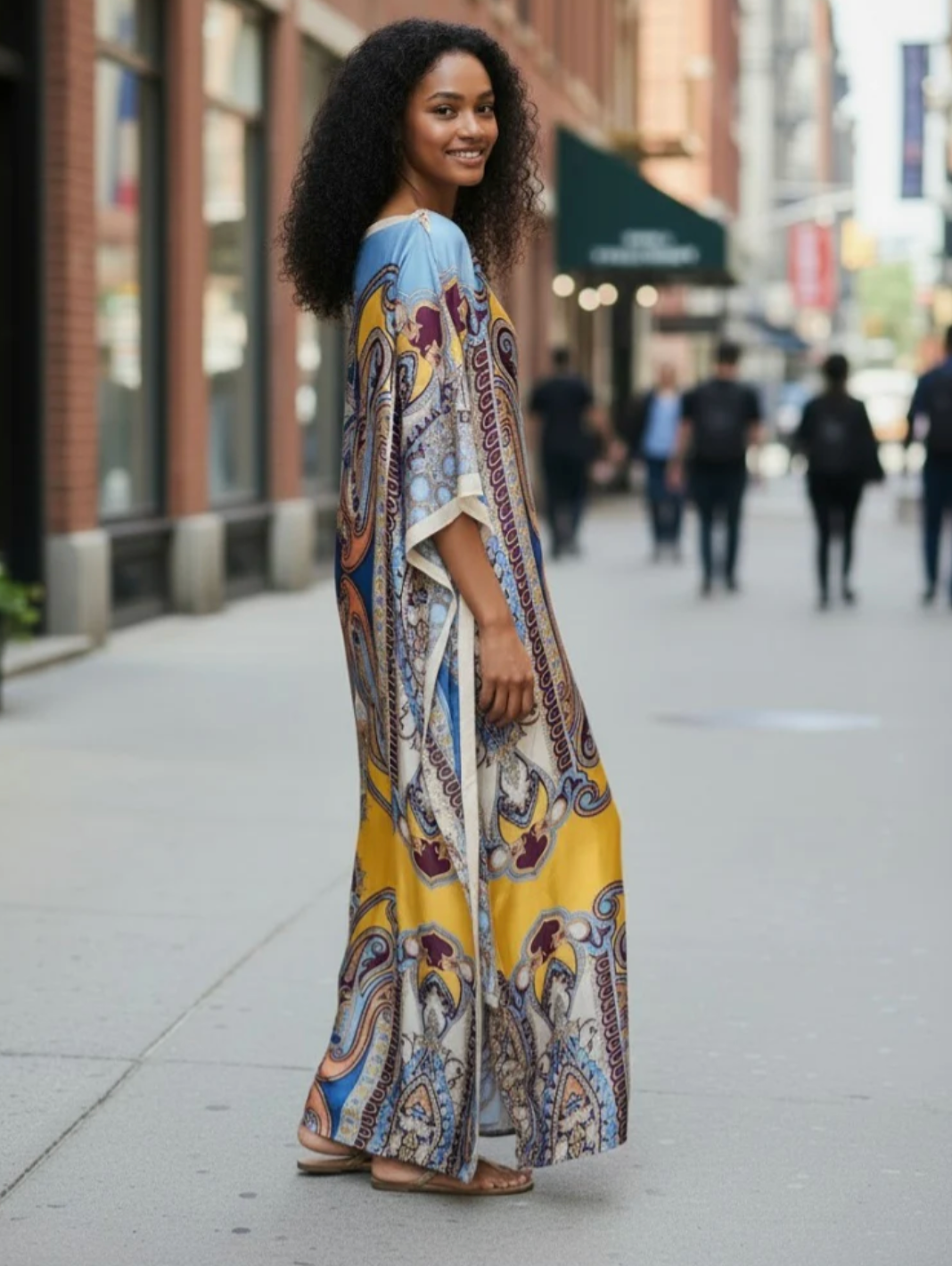 Vestido Kaftán Brisa Exótica™ – Elegancia Relajada para Destacar con Naturalidad