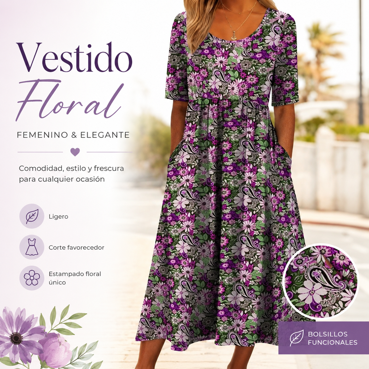 Vestido Bellezza - Excelente transpirabilidad