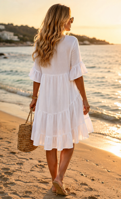 Vestido Coastal Grace™ – Frescura Elegante para Días de Verano