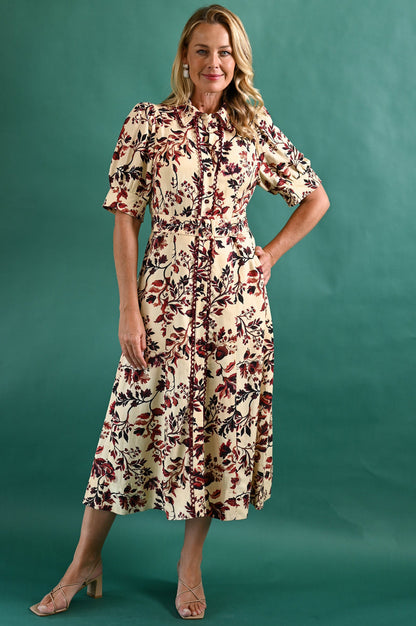 Vestido Acorn Élégance™ – Sofisticación Natural con Detalles Atemporales