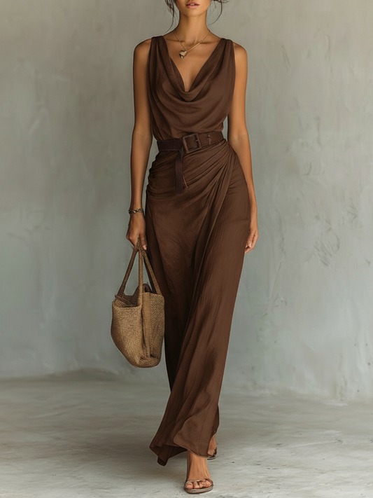 Vestido Cowl Élégance™ - Tejido ligero y cómodo