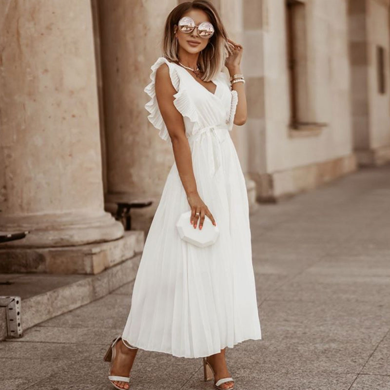 Vestido V-Neck Grace™ – Fluidez, Estilo y Confort en cada Paso