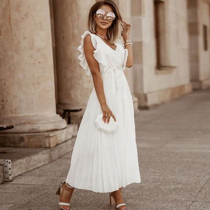 Vestido V-Neck Grace™ – Fluidez, Estilo y Confort en cada Paso