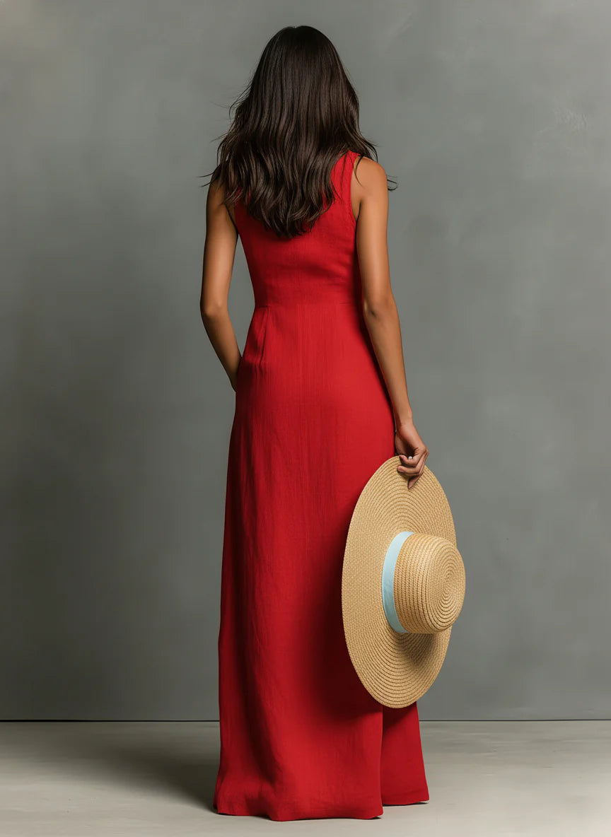Vestido Scarlet Élégance™ - Sofisticación y carácter para destacar con estilo.